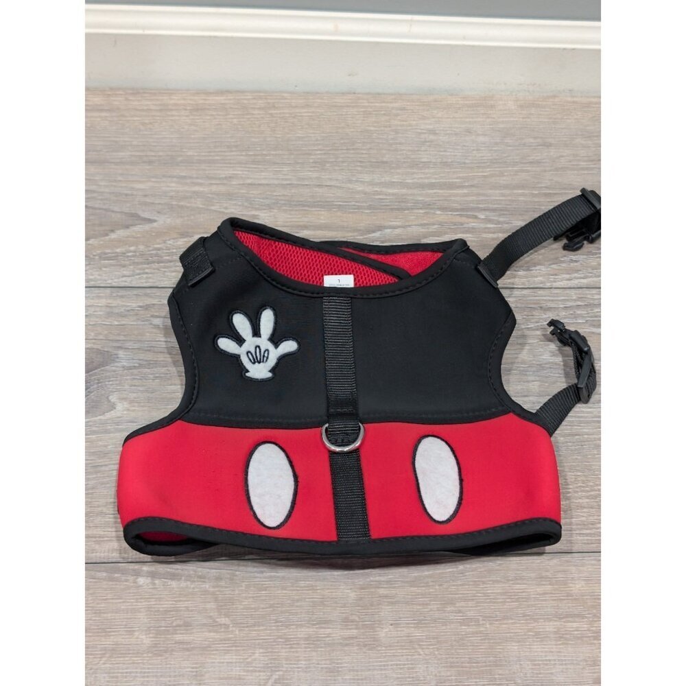 Disney Tails Large Mickey Mouse Dog Harness Costume Red Black Soft Vest Sz L
